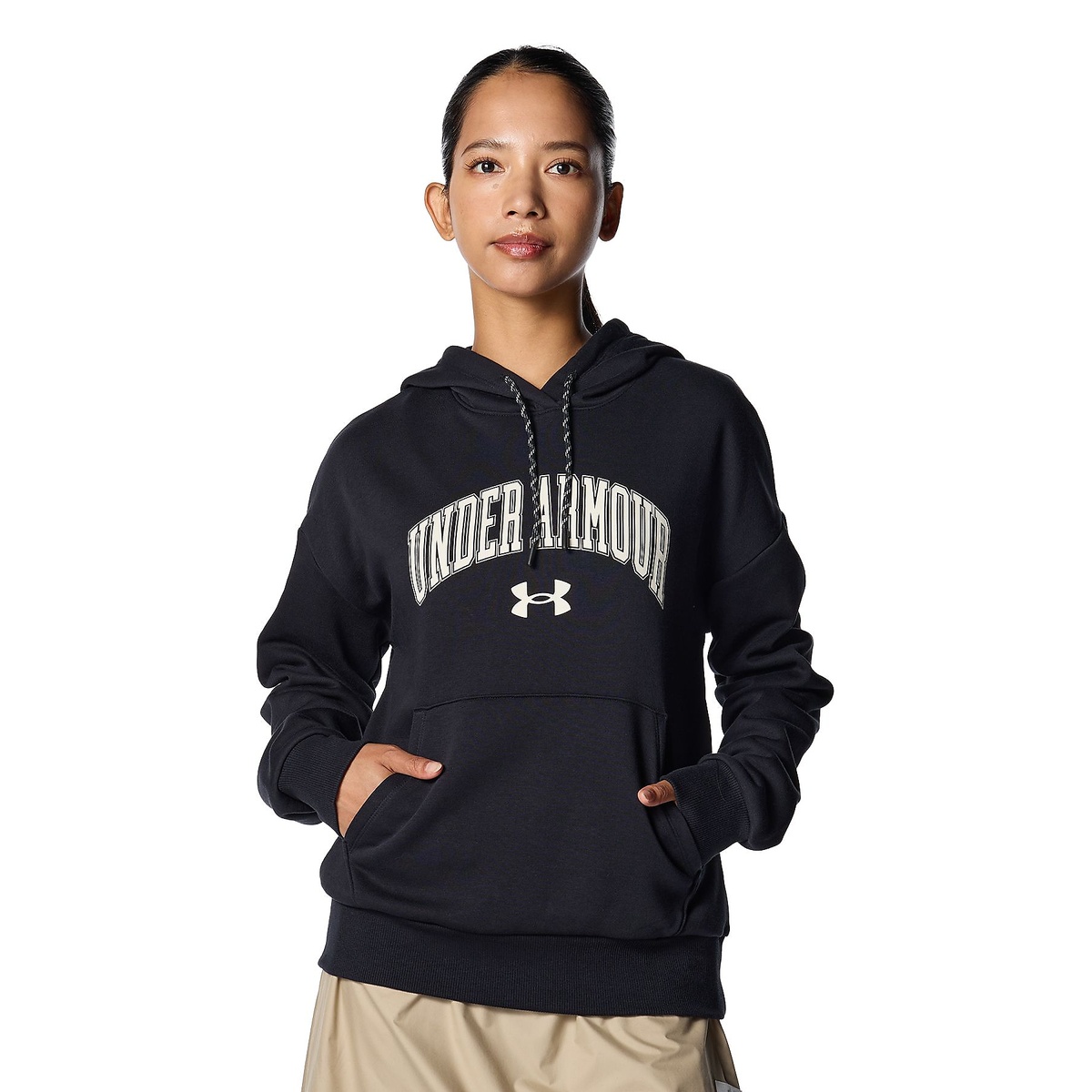 UA RIVAL FLEECE GRAPHIC PULLOVER HOODIE