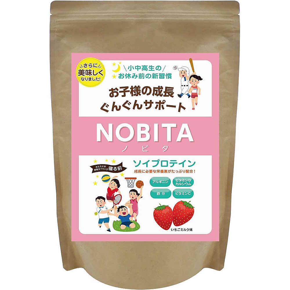 ノビタソイプロテイン　いちごミルク味(NOBITA SOY PROTEIN STRAWBERRY MILK TASTE)