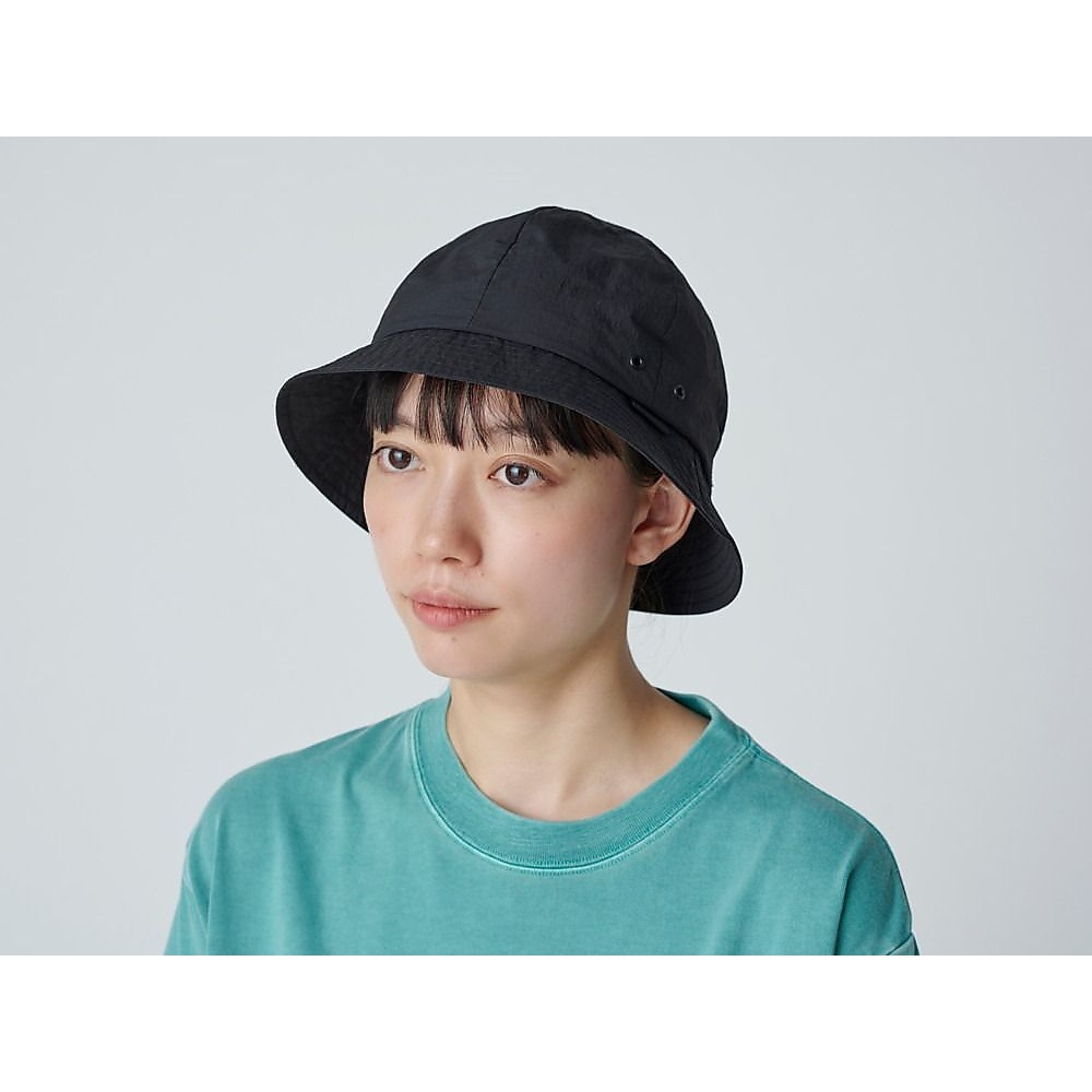 Nylon Tussah Hat 2 BLACK