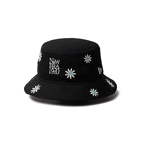 BUCKET01 FLOWER EMB NE1920 BLK
