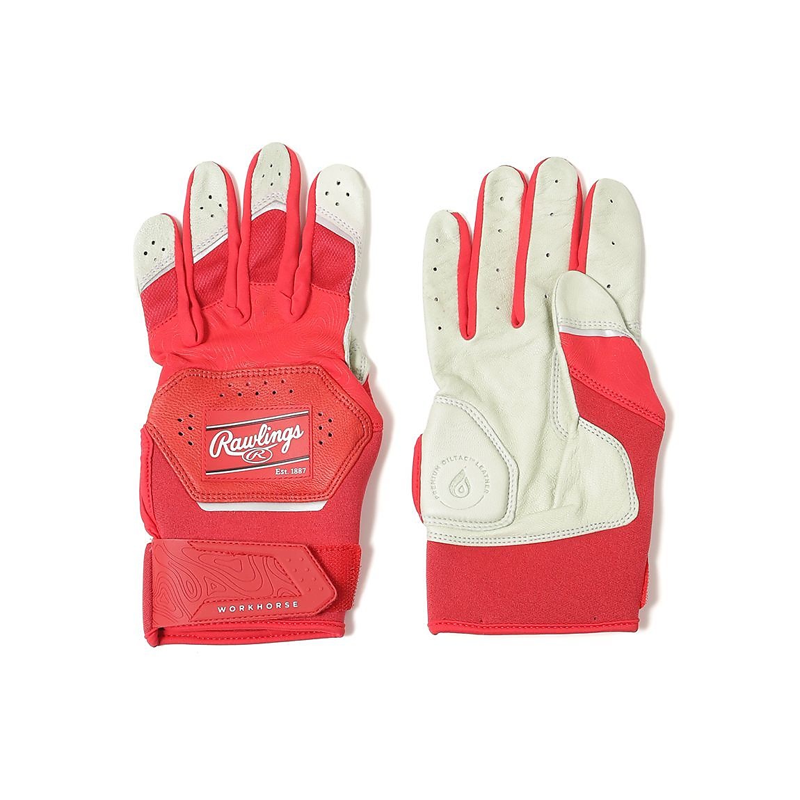 両手用 Workhorse バッティンググローブ - レッド