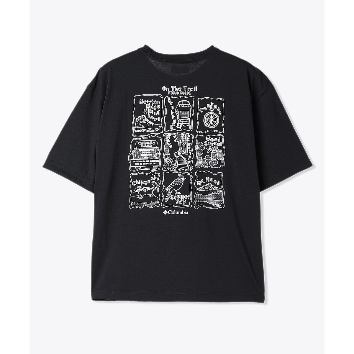 シダートレイルバックグラフィックTシャツ