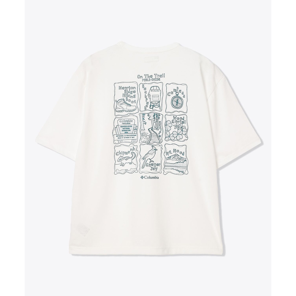 シダートレイルバックグラフィックTシャツ