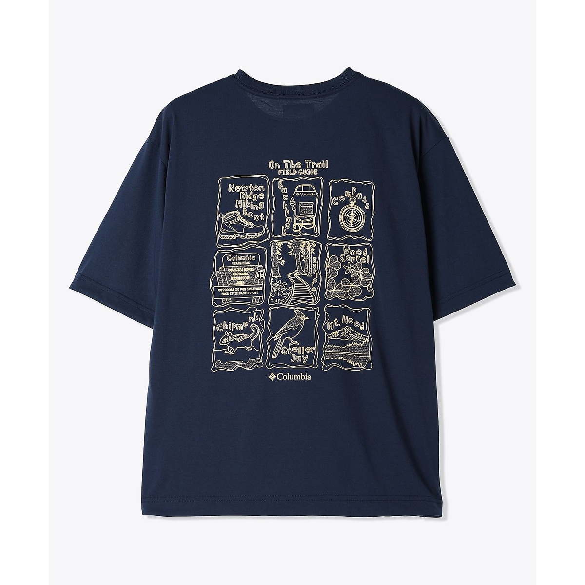 シダートレイルバックグラフィックTシャツ