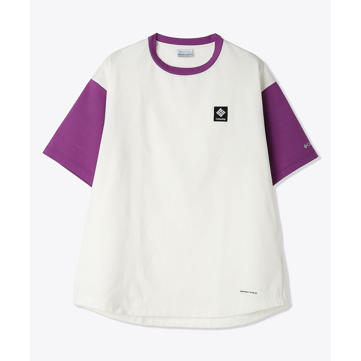 レイリバースプリットラグラングラフィックショートスリーブTシャツ