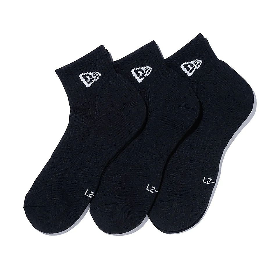 SOCKS ANKLE 3PAIRS BLK 25J