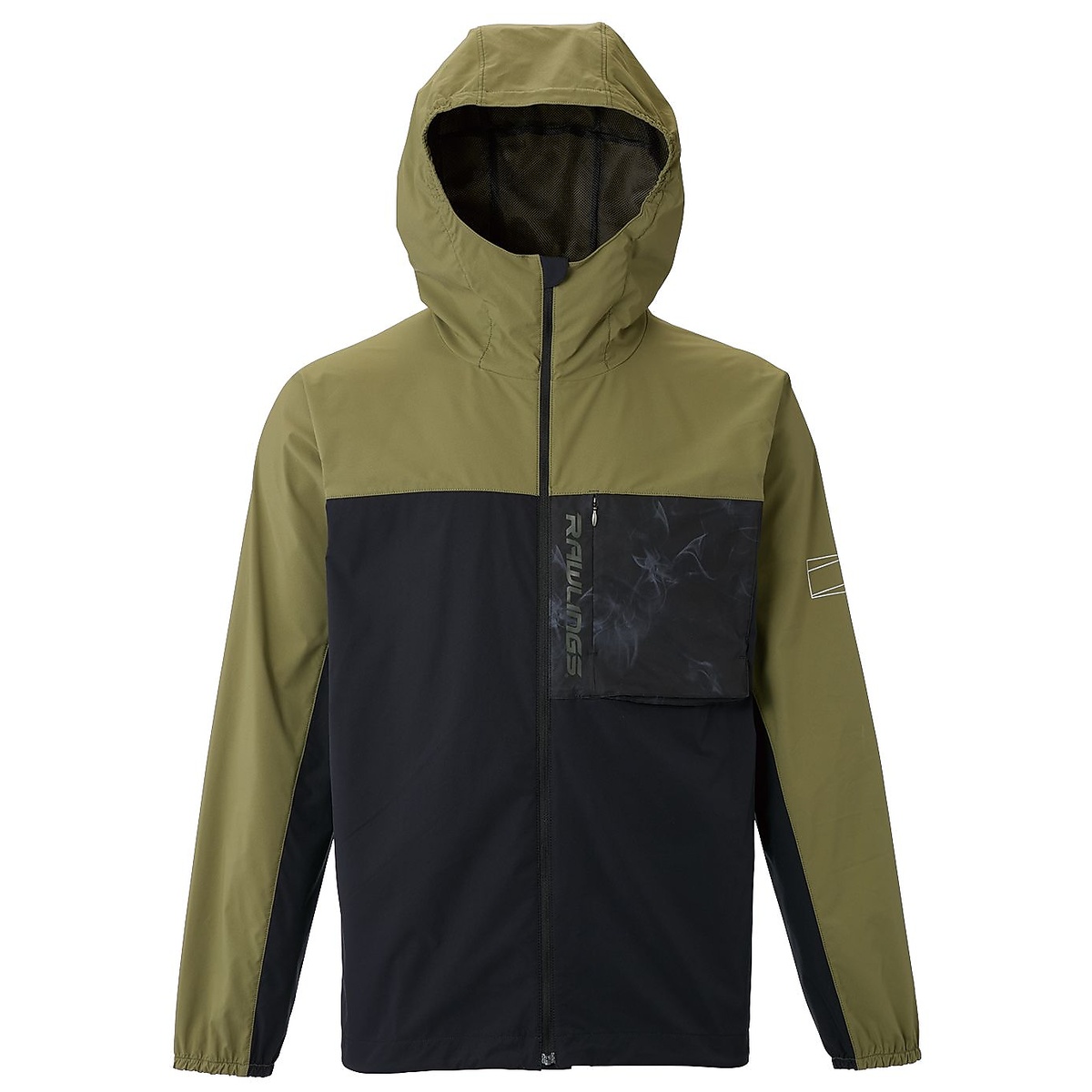 ストレッチウーブンフードジャケット - ダスティーグリーン