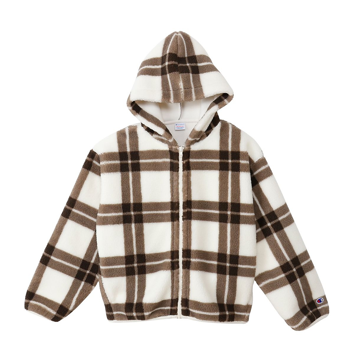 CHECK ZIP HOODED JACKET