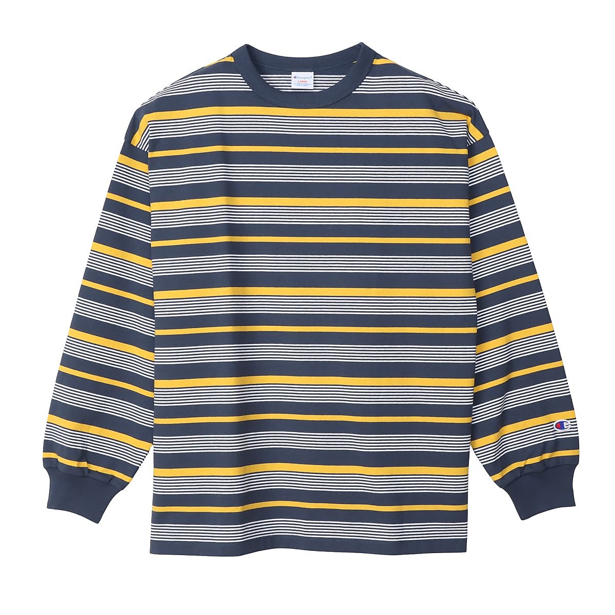 LONG SLEEVE BORDER T-SHIRT