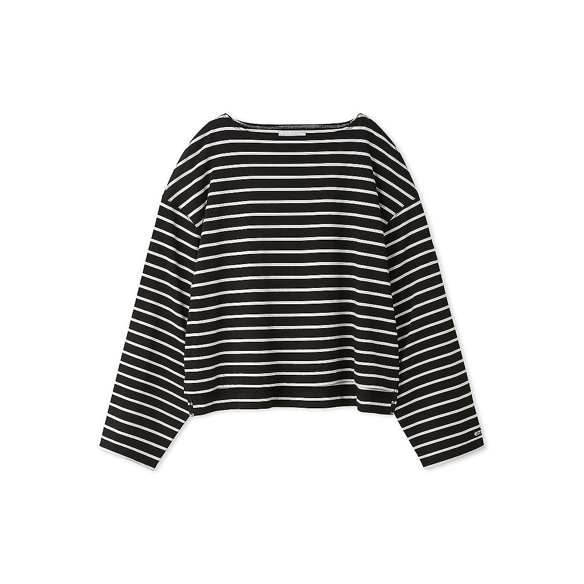 オーガニックコットンボーダーロングスリーブTシャツ