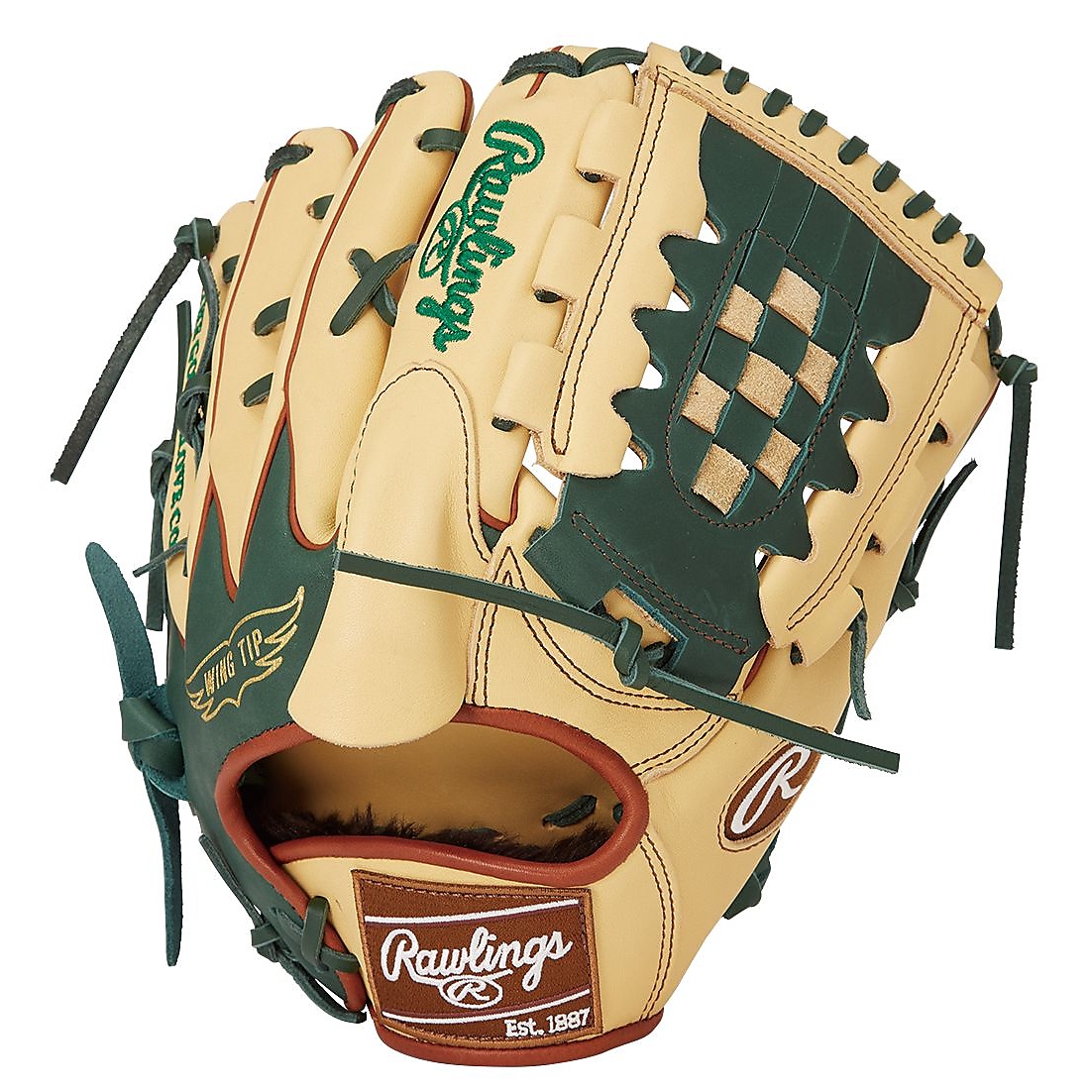 軟式 HOH MLB COLOR SYNC(エイチオーエイチエムエルビーカラーシンク)A15W - キャメル/ダークグリーン