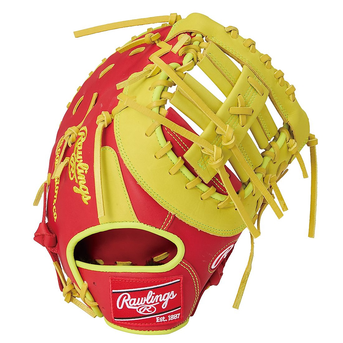 軟式 HOH MLB COLOR SYNC(エイチオーエイチエムエルビーカラーシンク)M53 - スカーレット/イエロー