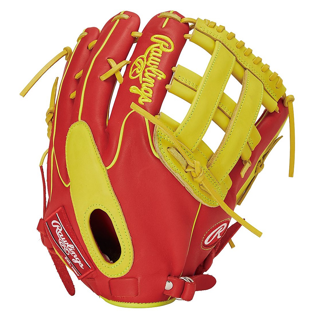 軟式 HOH MLB COLOR SYNC(エイチオーエイチエムエルビーカラーシンク)Y795FW - スカーレット/イエロー