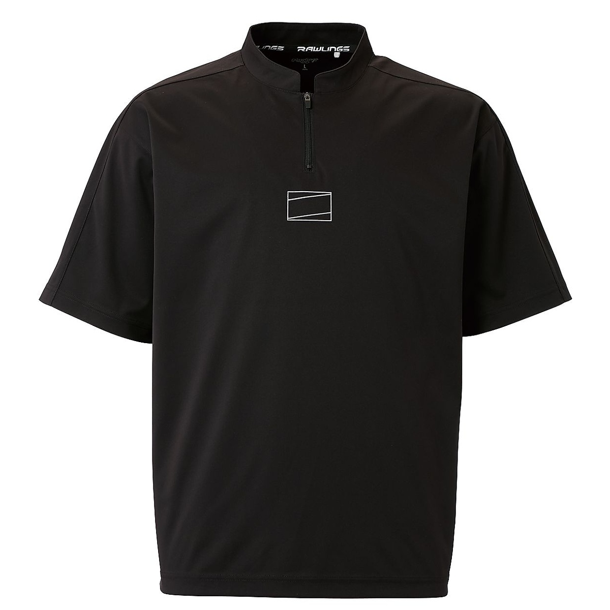 ウィンドブロック半袖ハーフジップレイヤー - ブラック