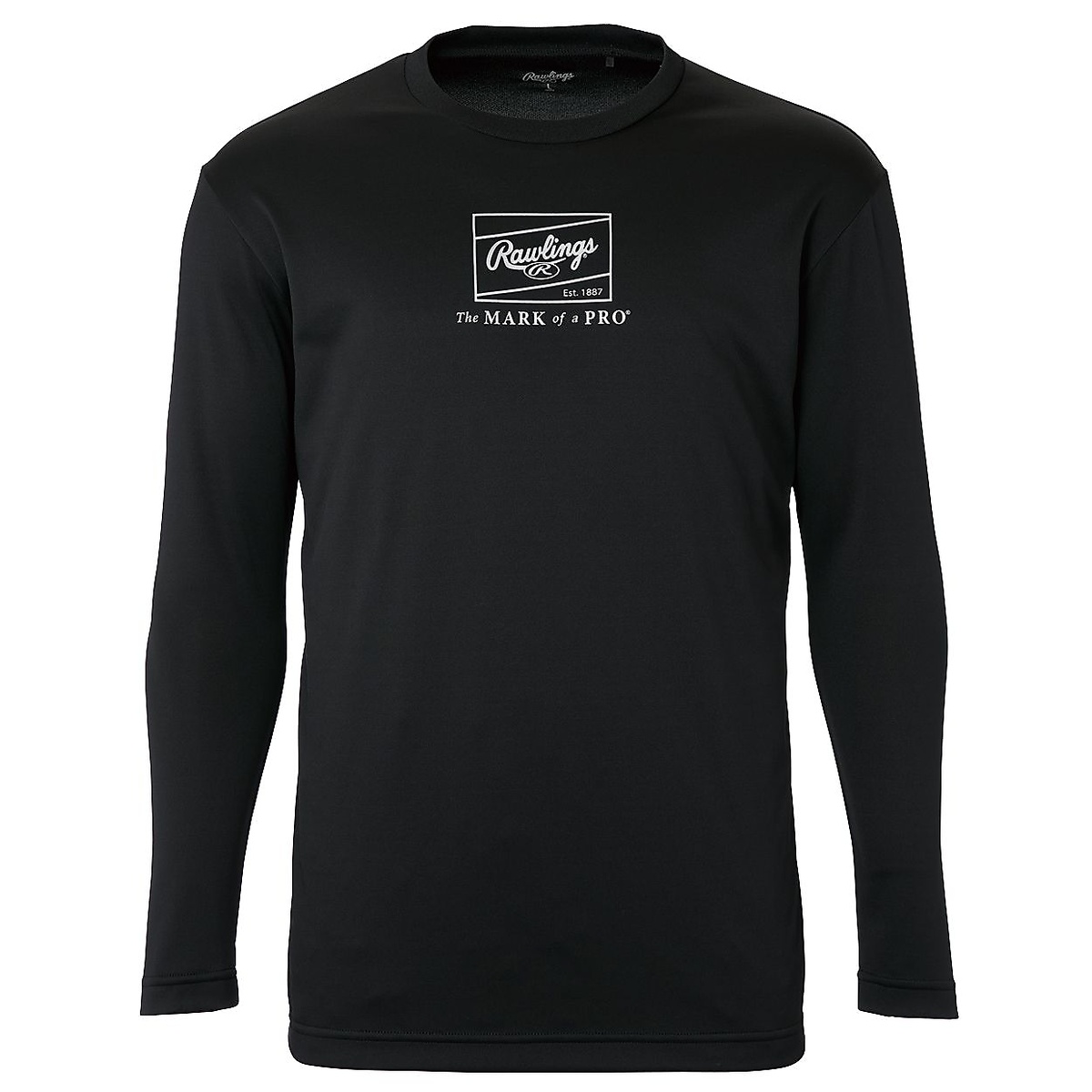 長袖ロゴプリントTシャツ - ブラック