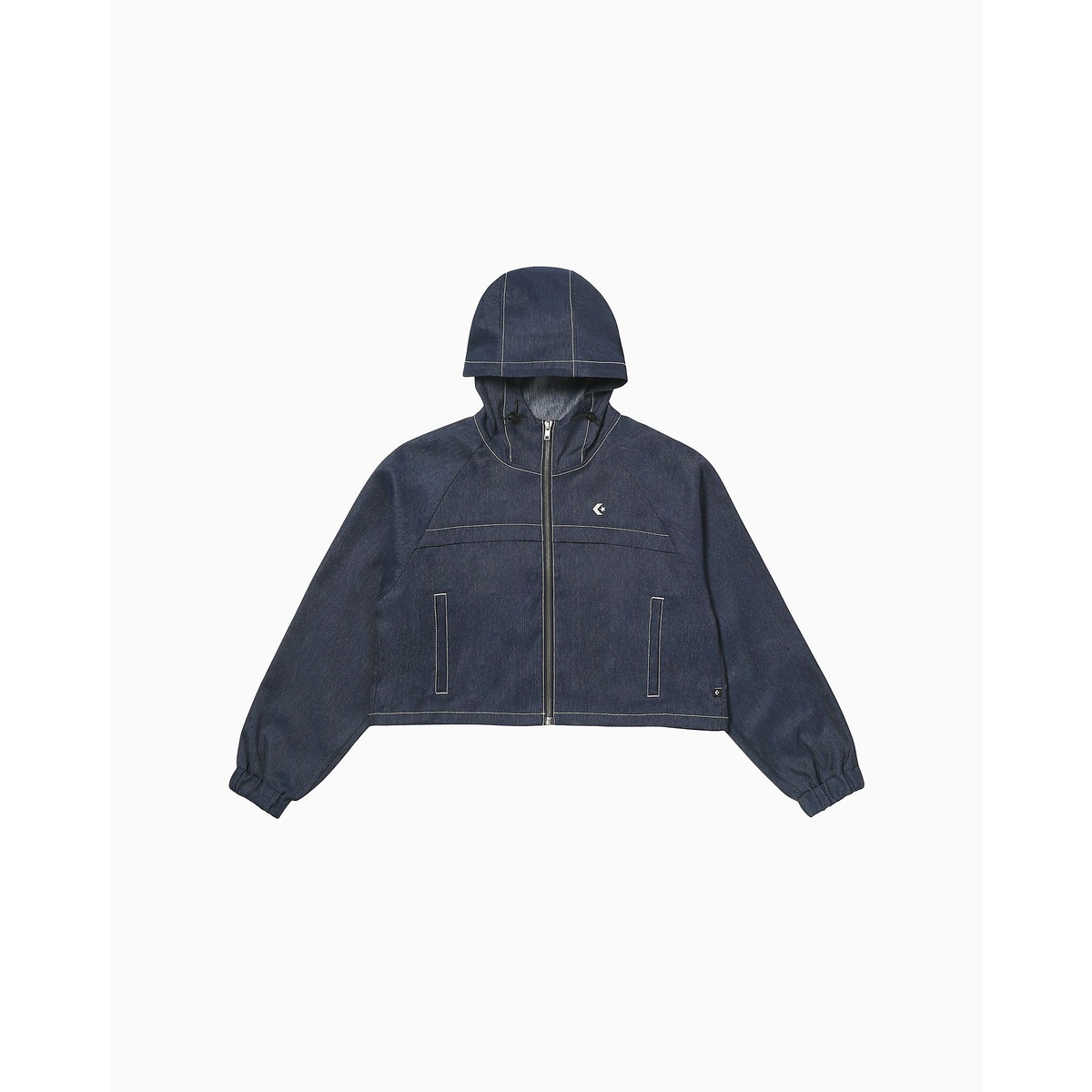 SYNTHETIC DENIM HOODED JACKET LADIES