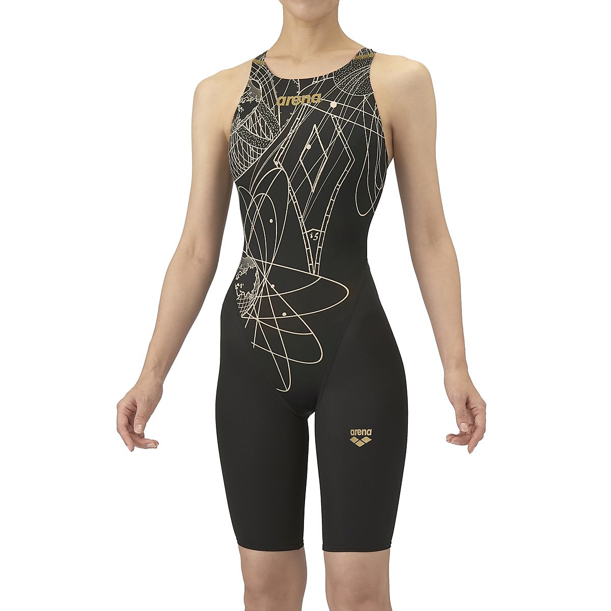 レーシングワンピーススパッツ(オープンバック・ハーフレッグ)