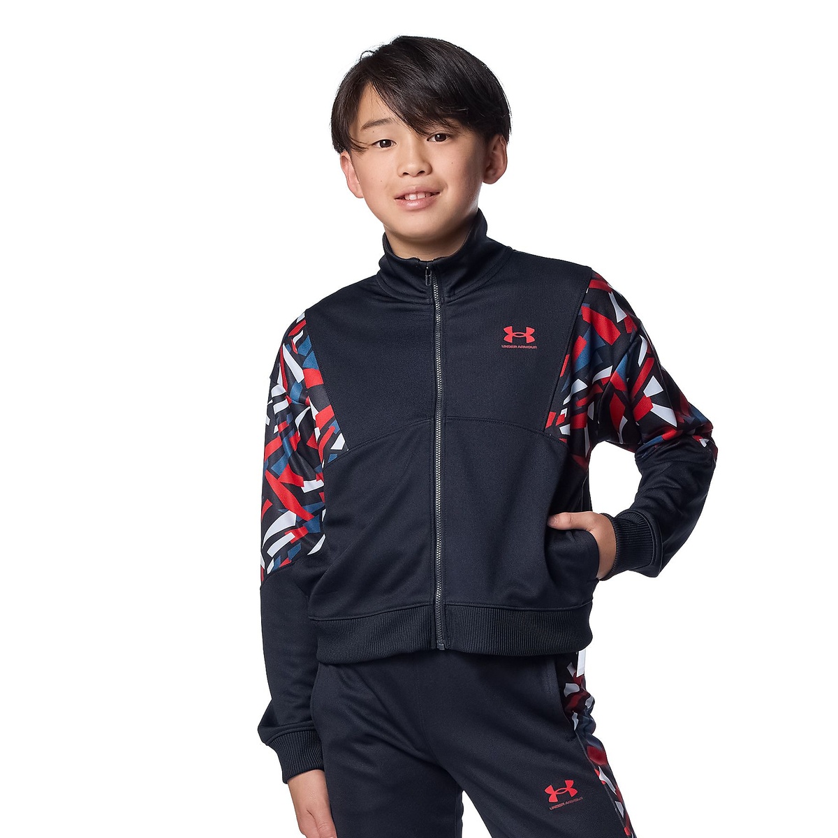 UA PRINT BLOCK TRACK JACKET