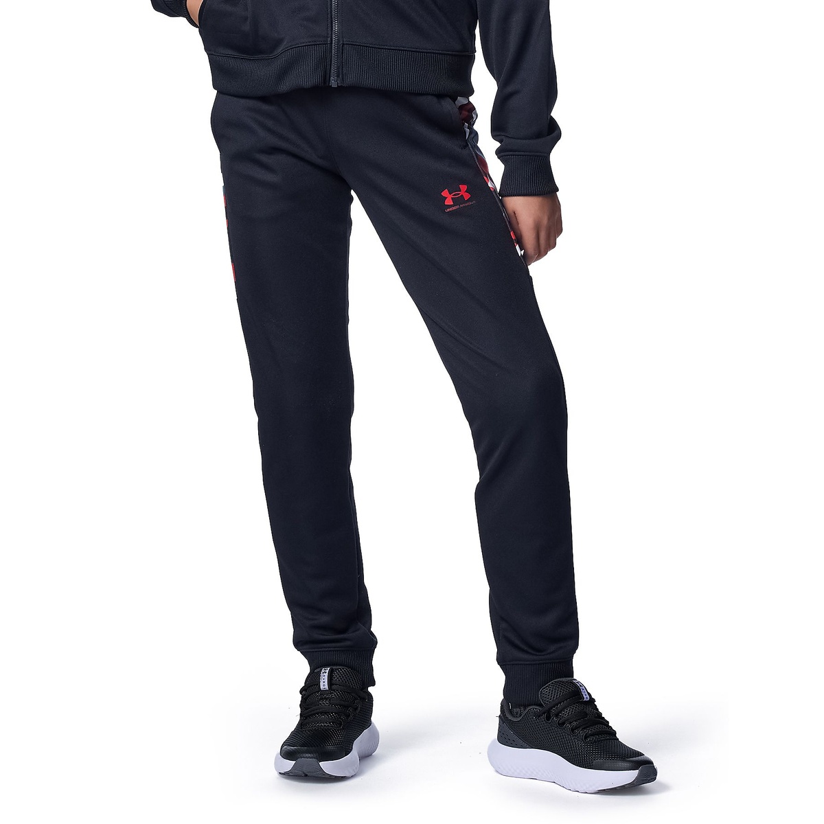 UA PRINT BLOCK TRACK PANTS