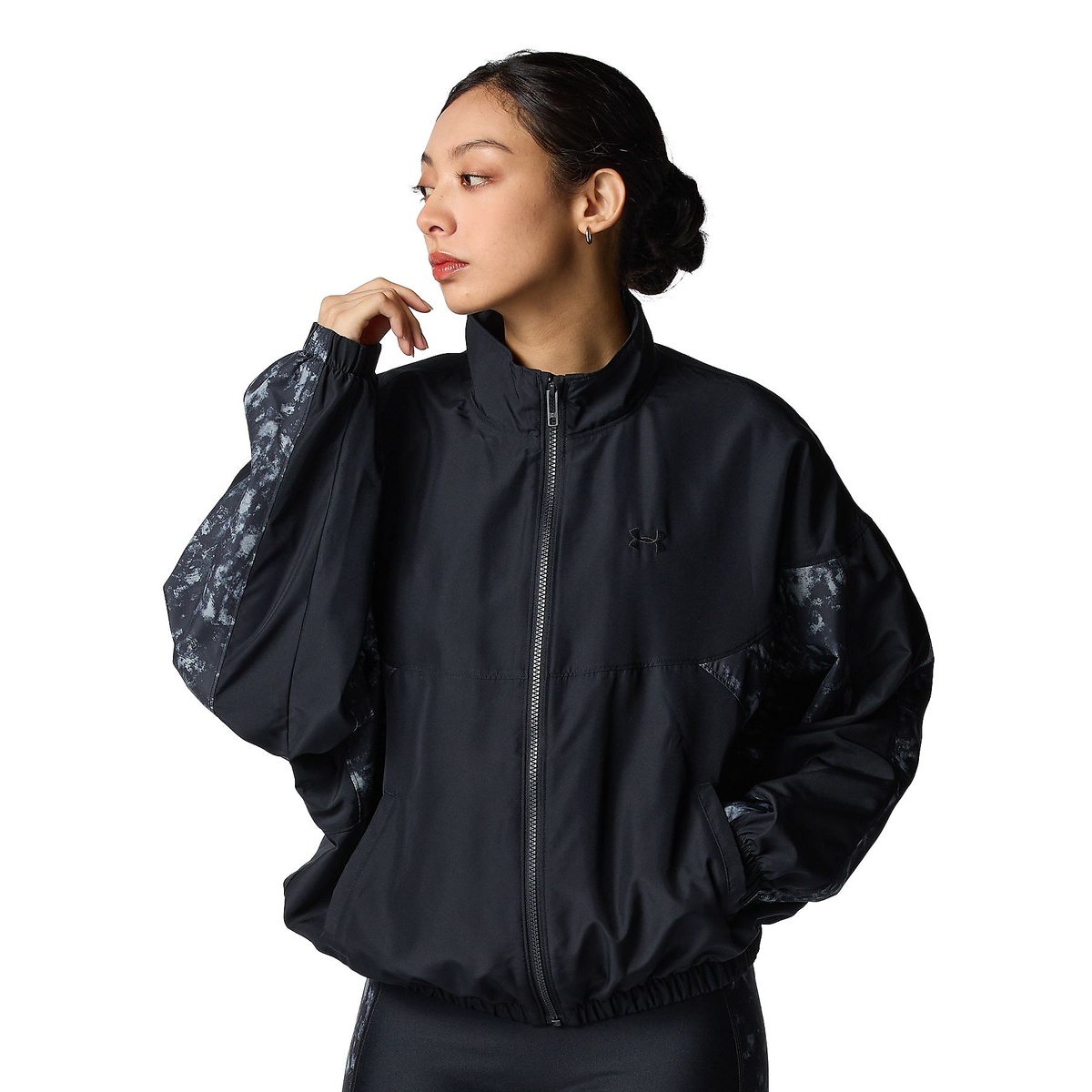 UA MESH LINER WOVEN PRINT FULL-ZIP JACKET