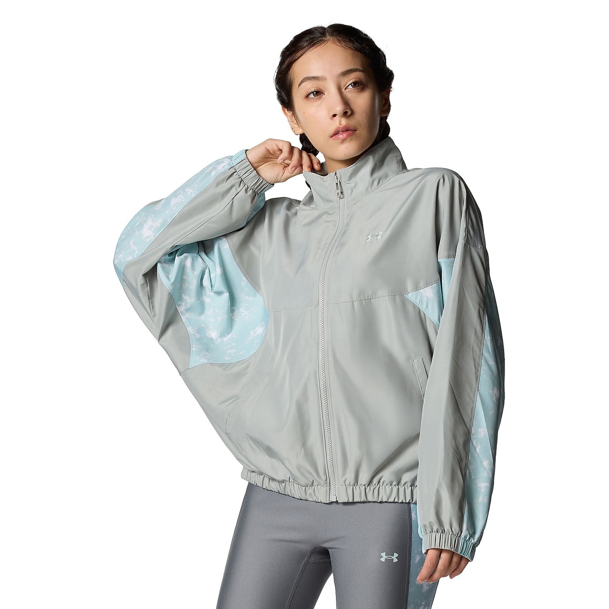UA MESH LINER WOVEN PRINT FULL-ZIP JACKET