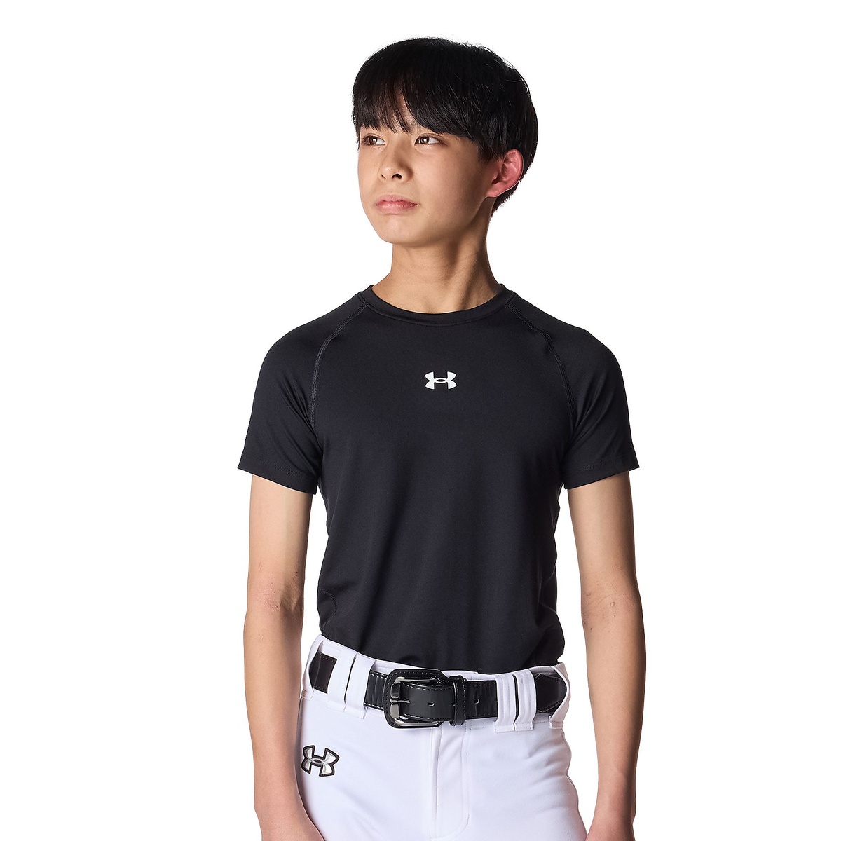 UA HEATGEAR COMFORT FITTED SHORT SLEEVE CREW NECK SHIRT