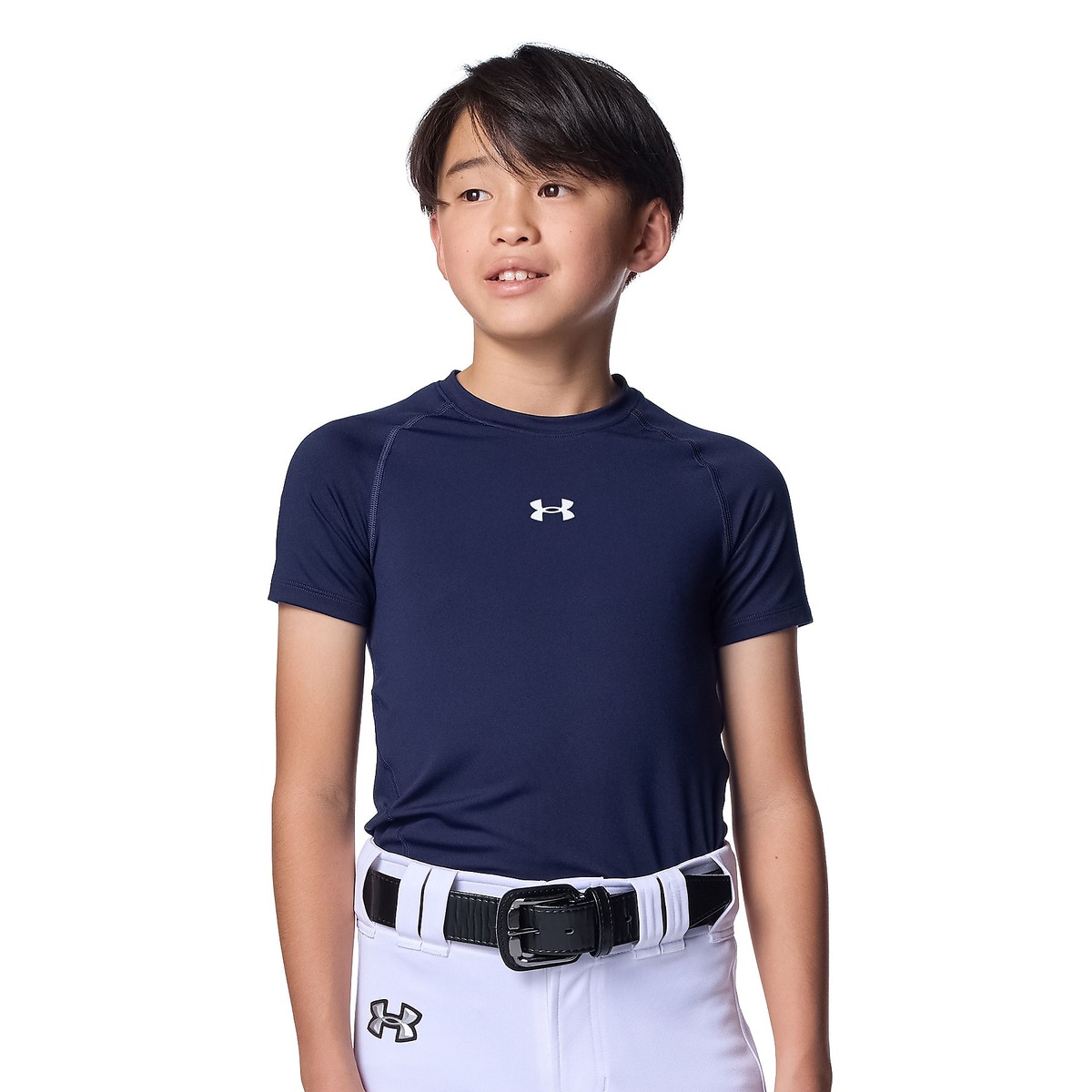 UA HEATGEAR COMFORT FITTED SHORT SLEEVE CREW NECK SHIRT