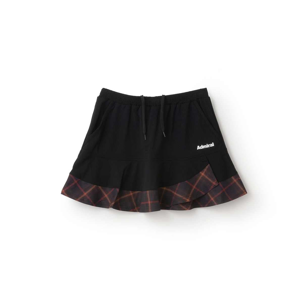 アシメレイヤードチェックフレアスコート