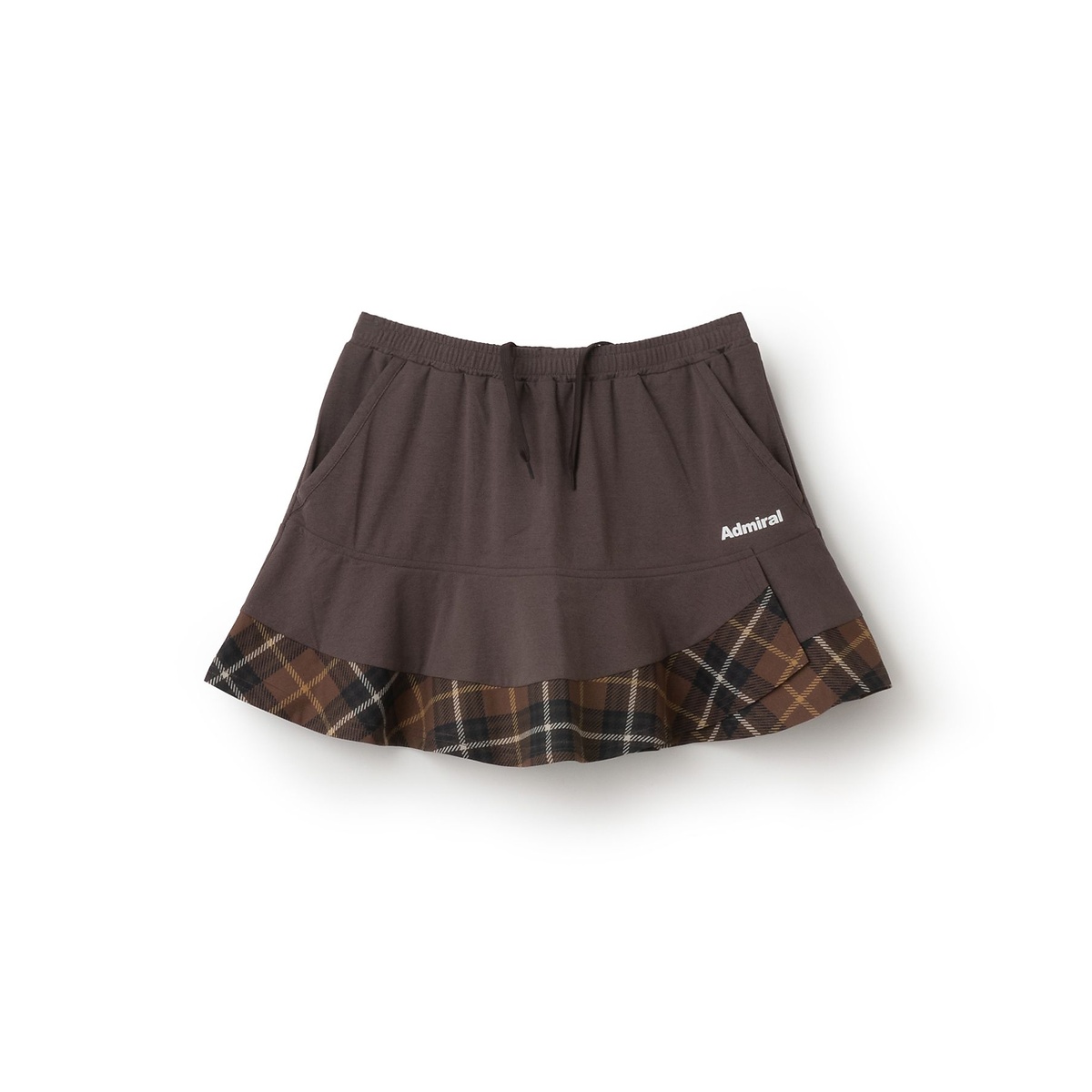アシメレイヤードチェックフレアスコート