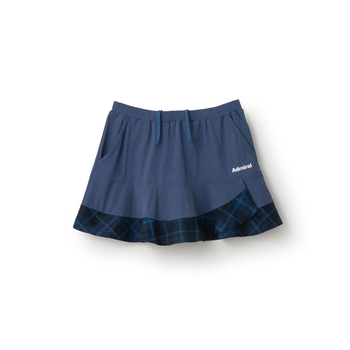 アシメレイヤードチェックフレアスコート