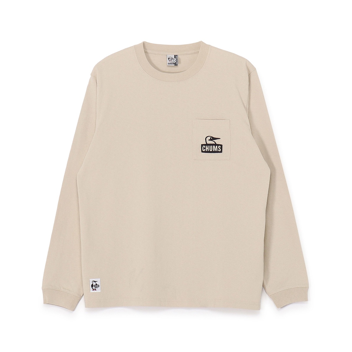 Booby Face Pocket Brushed L/S T-Shirt