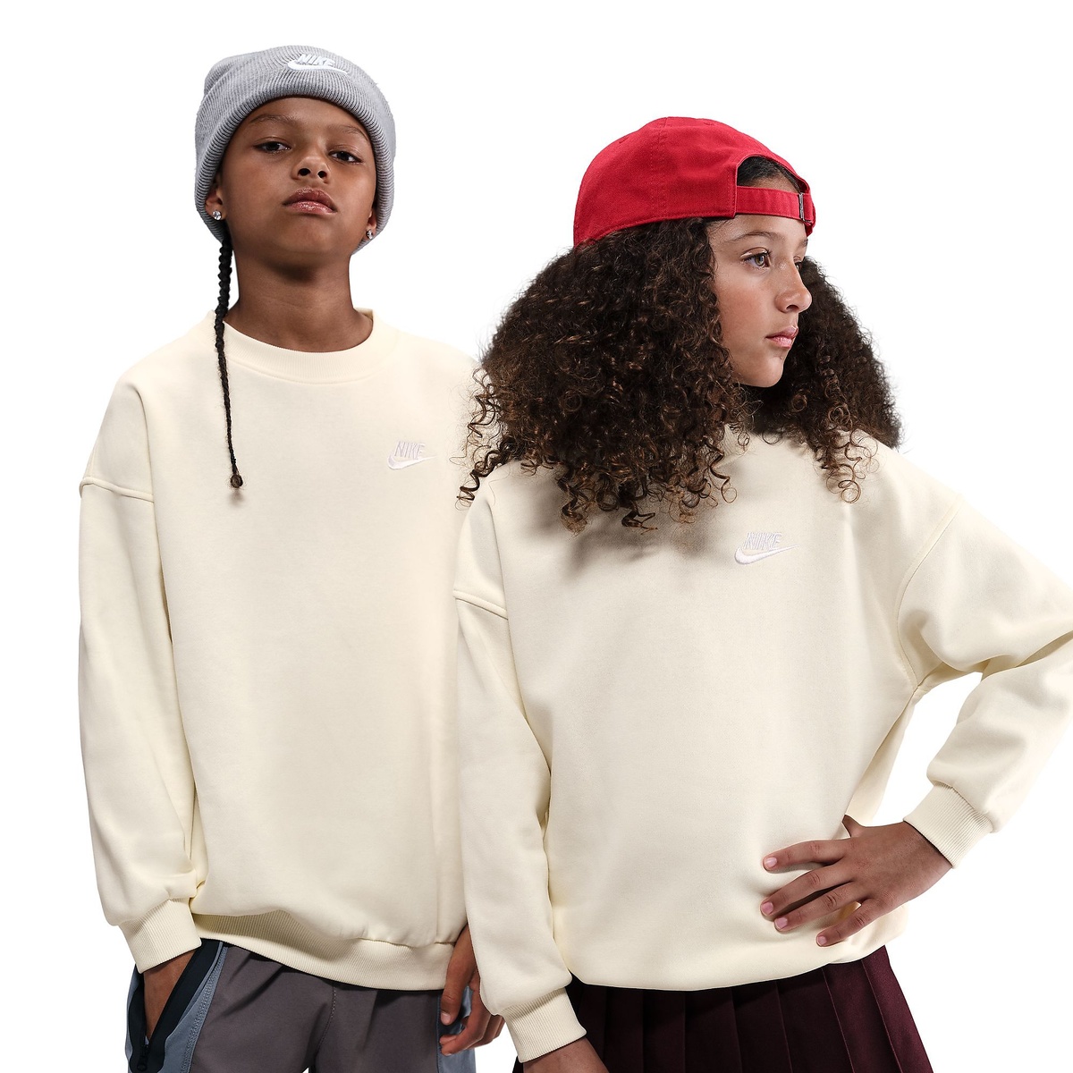 ナイキ YTH ガールズ NSW クラブフリース OVRSZDLBR L/S クルー