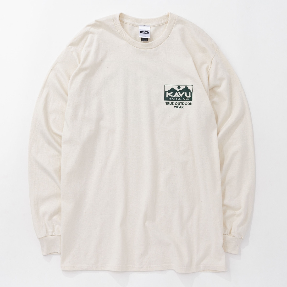 KAVU　LS　トゥルーロゴTee　Natural　M