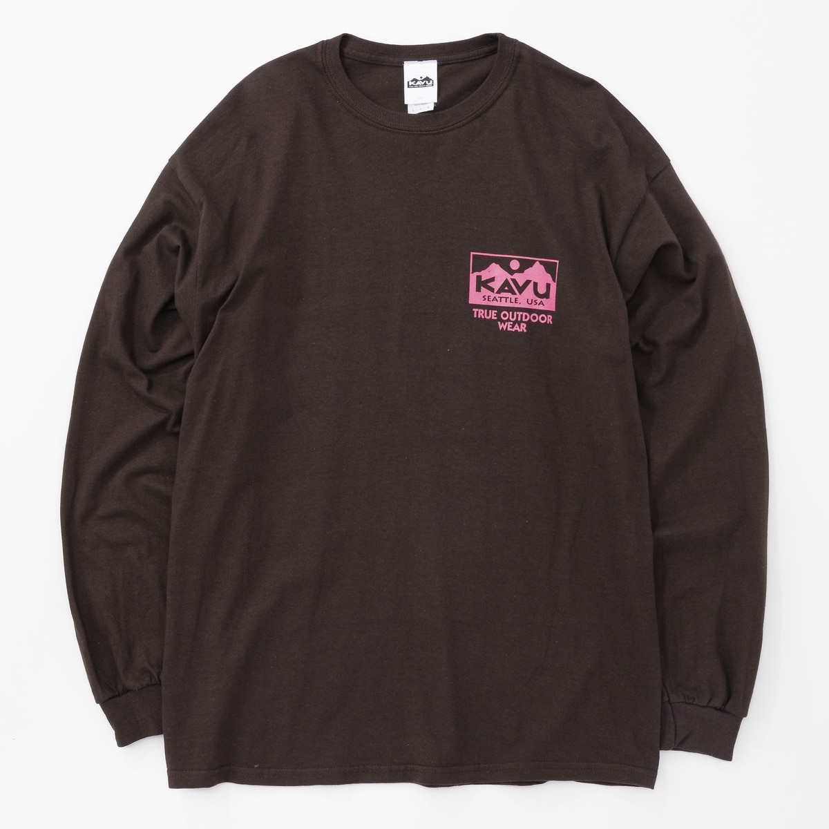 KAVU　LS　トゥルーロゴTee　D.Choco　M