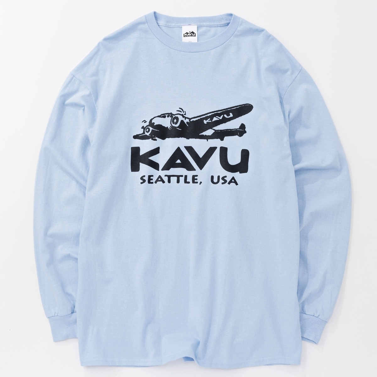 KAVU　LS　プレーンTee　Light　Blue　M