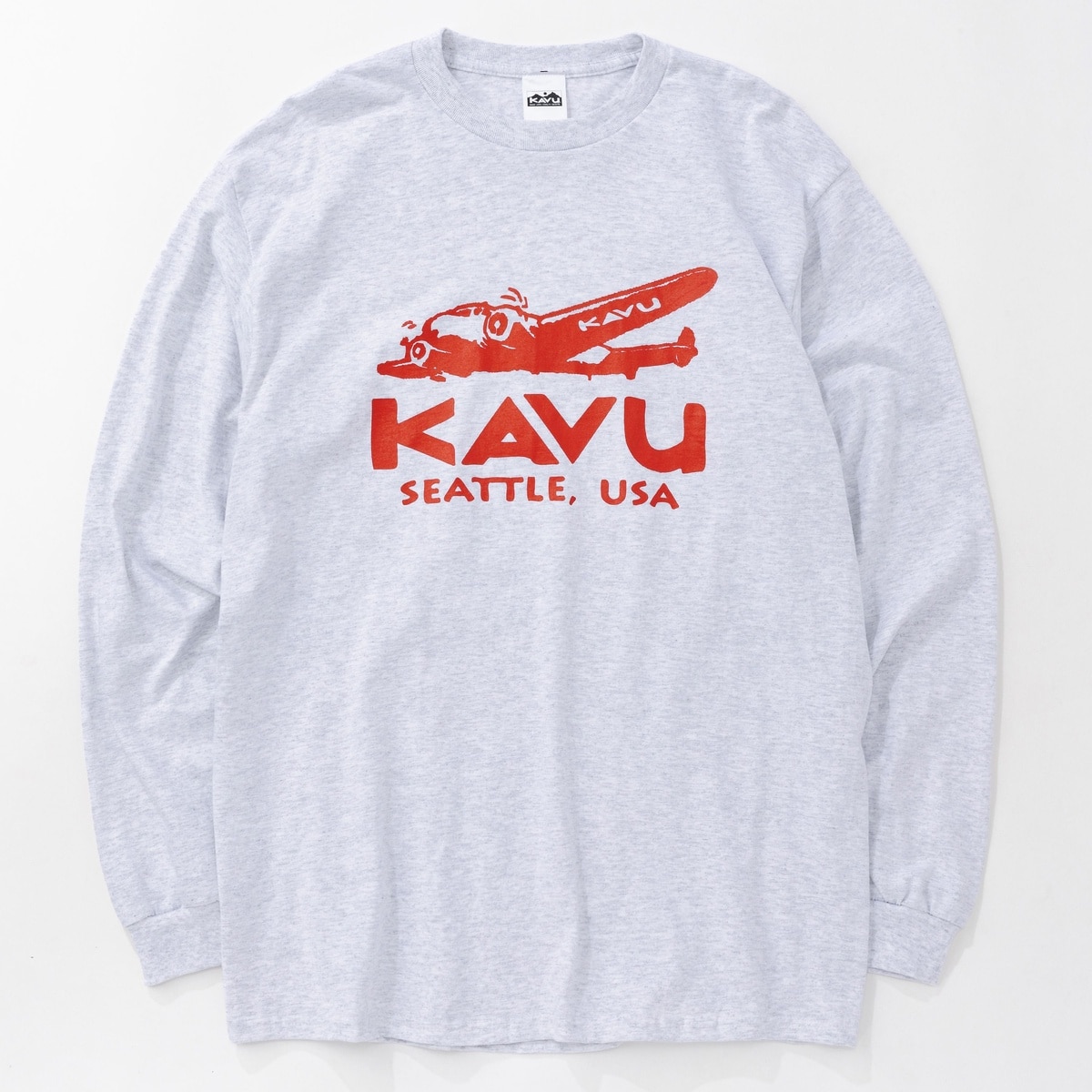KAVU　LS　プレーンTee　Ash　L