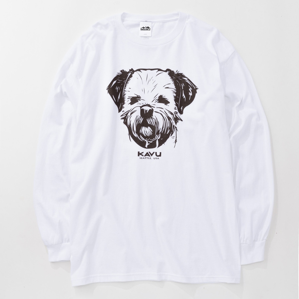 KAVU　LS　25ドッグTee　White　L