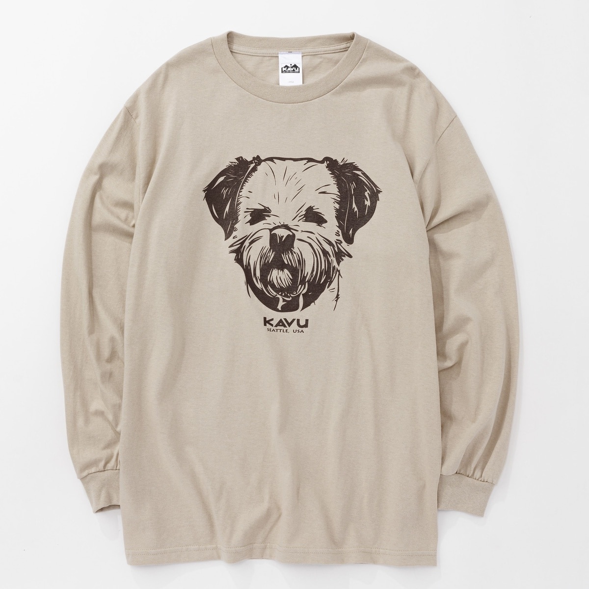 KAVU　LS　25ドッグTee　Sand　M