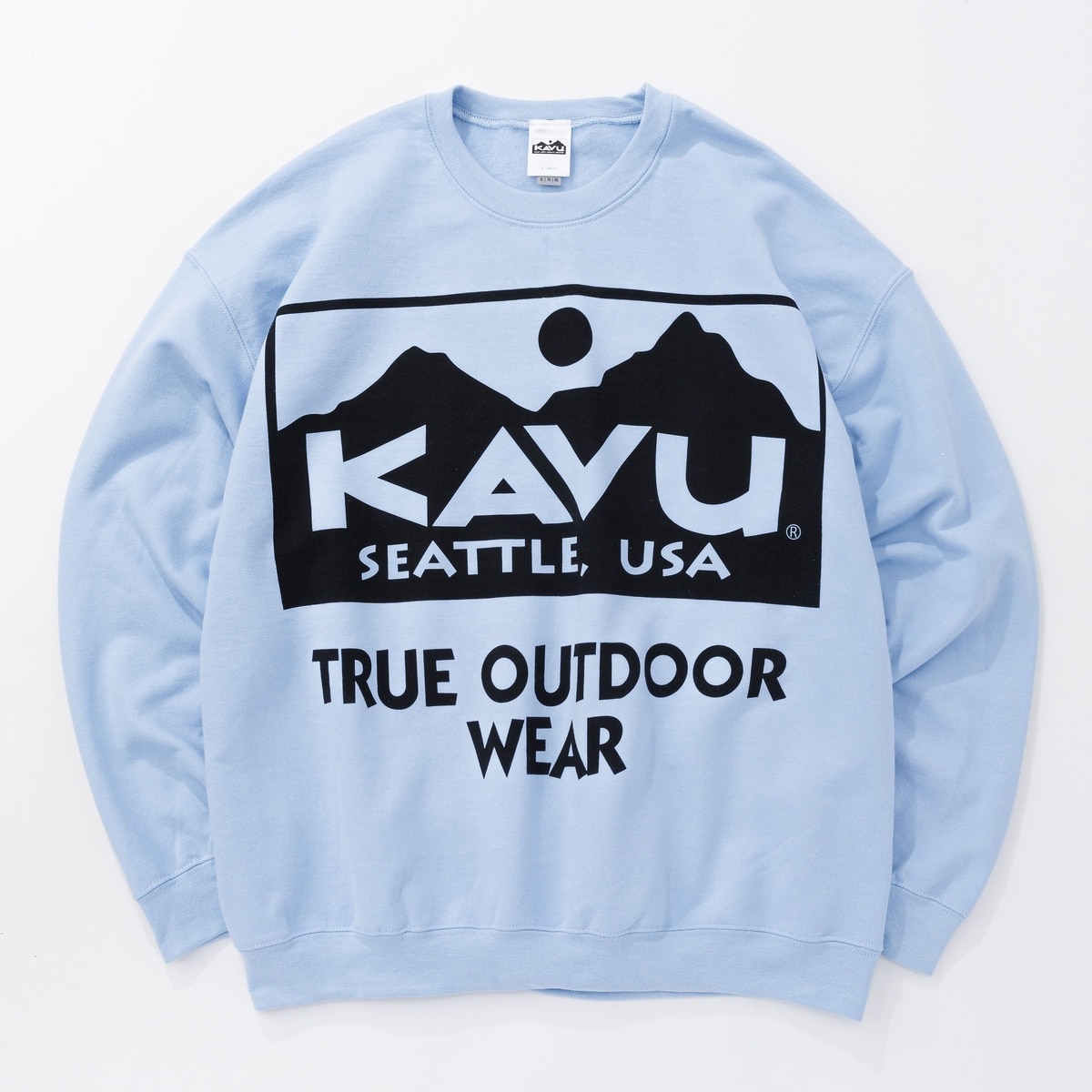 KAVU　ビッグロゴスウェット　L.Blue　XL