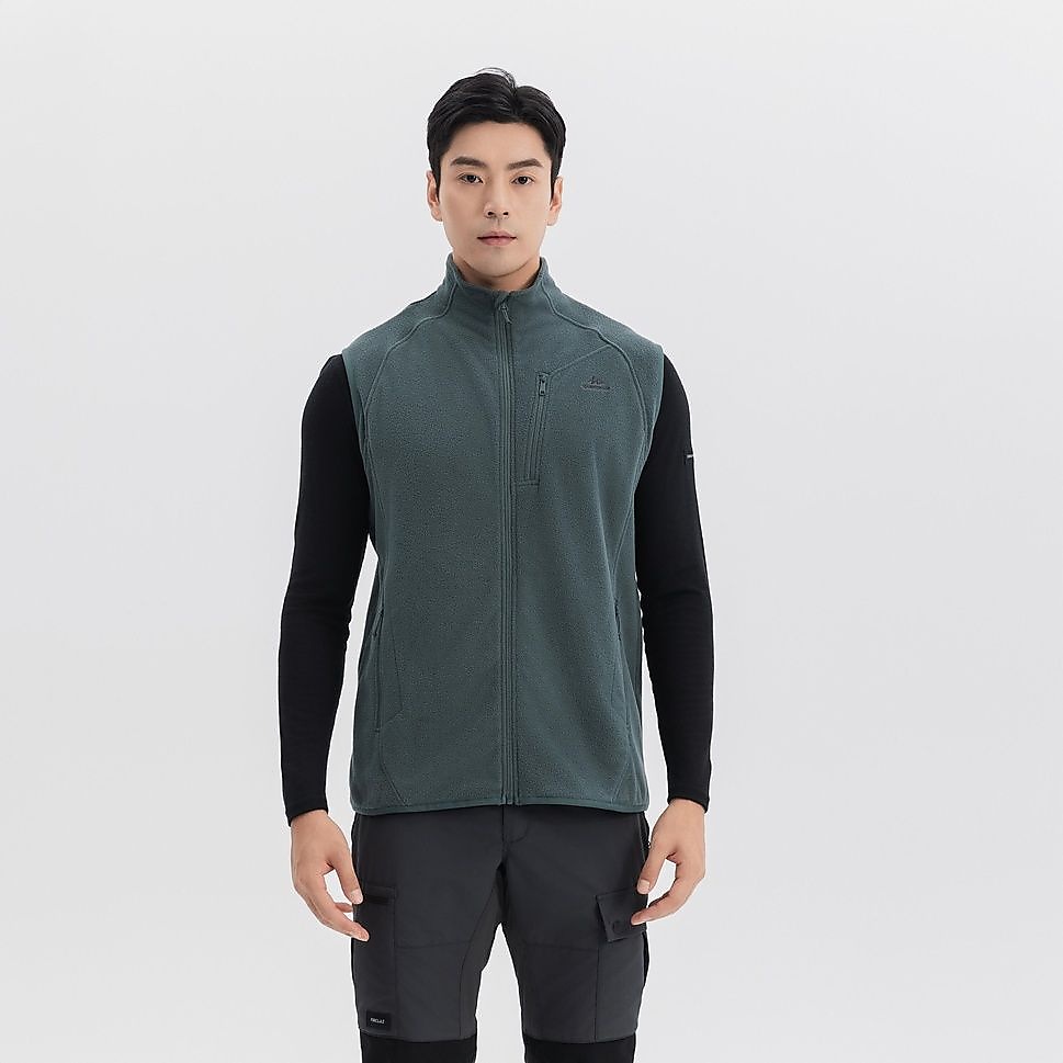 QUECHUAメンズフリースベストMH100 GRN