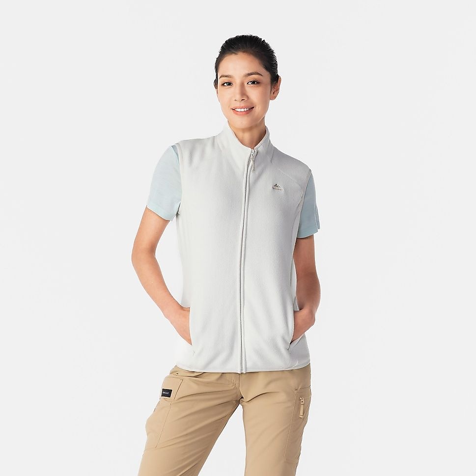 QUECHUAレディースフリースベストMH100 BEG