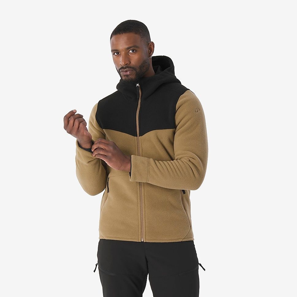 QUECHUAメンズフリースジャケットウォームSH500 BRN