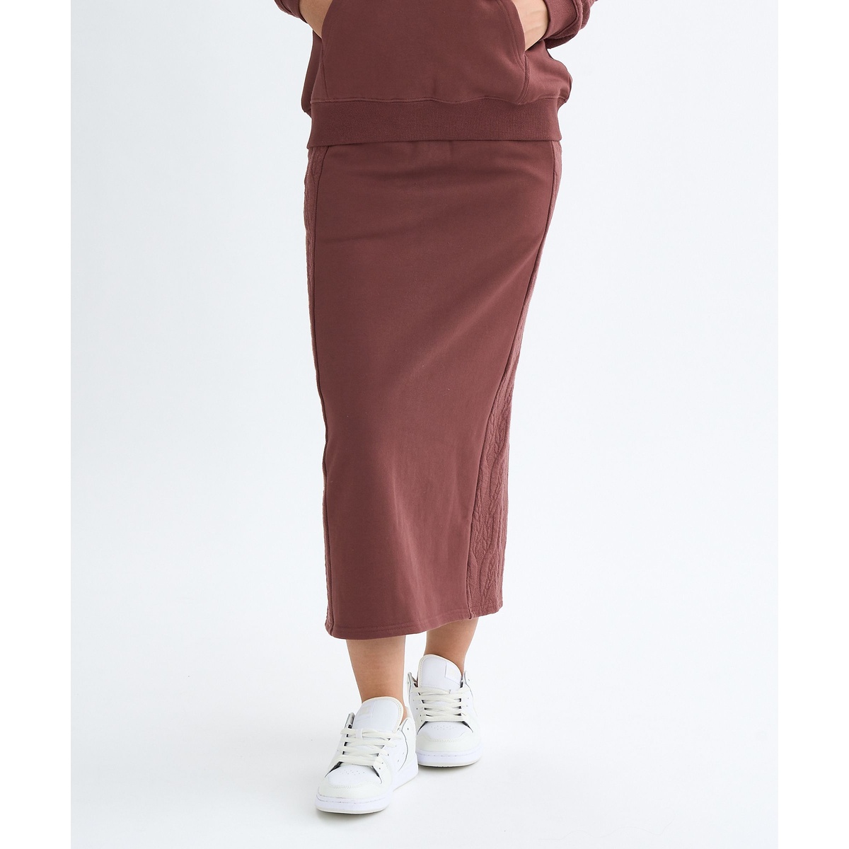 QUILT MIX LONG SKIRT