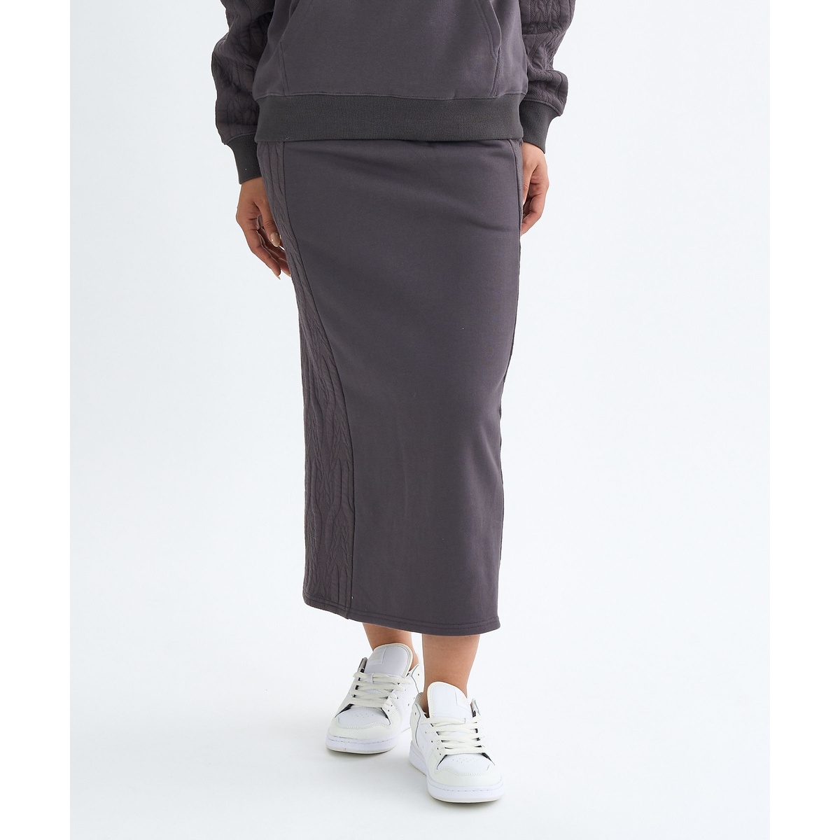 QUILT MIX LONG SKIRT