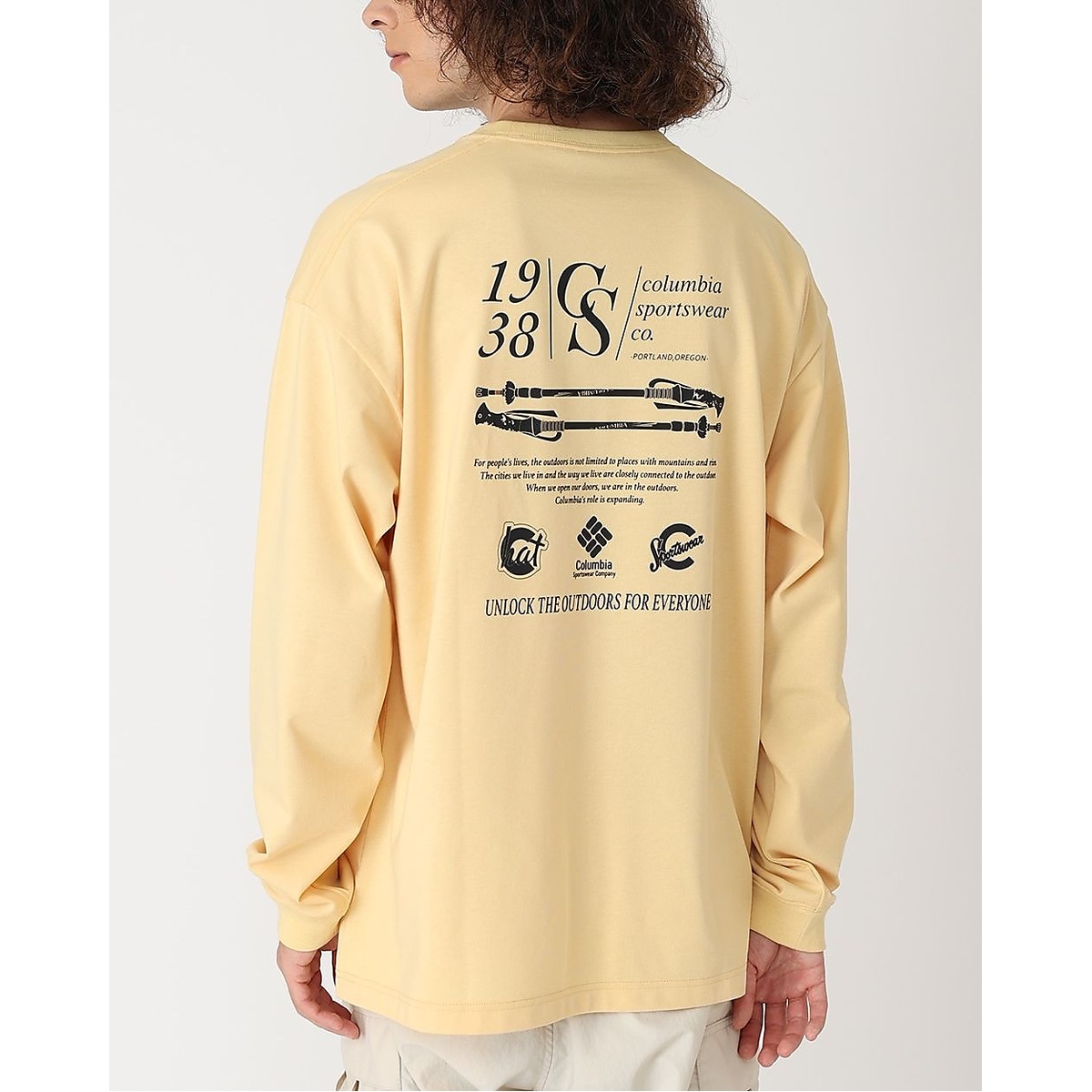 スタックブルックグラフィックロングスリーブTシャツ