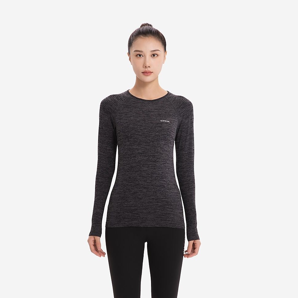 KIPRUNレディース長袖TシャツRUN500 GRY