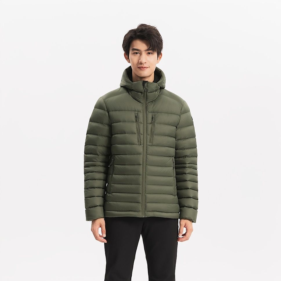 FORCLAZメンズダウンジャケット フード付きTREK500 KAK