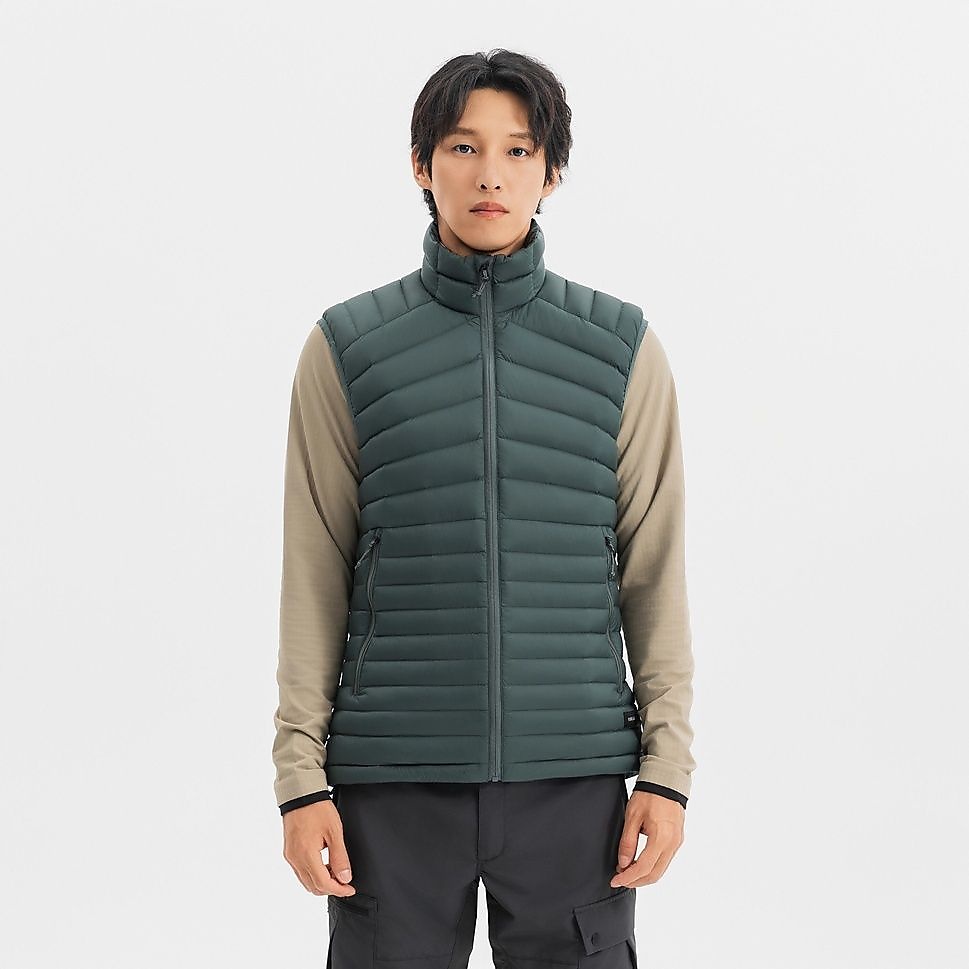 FORCLAZメンズダウンベストMT100 GRN