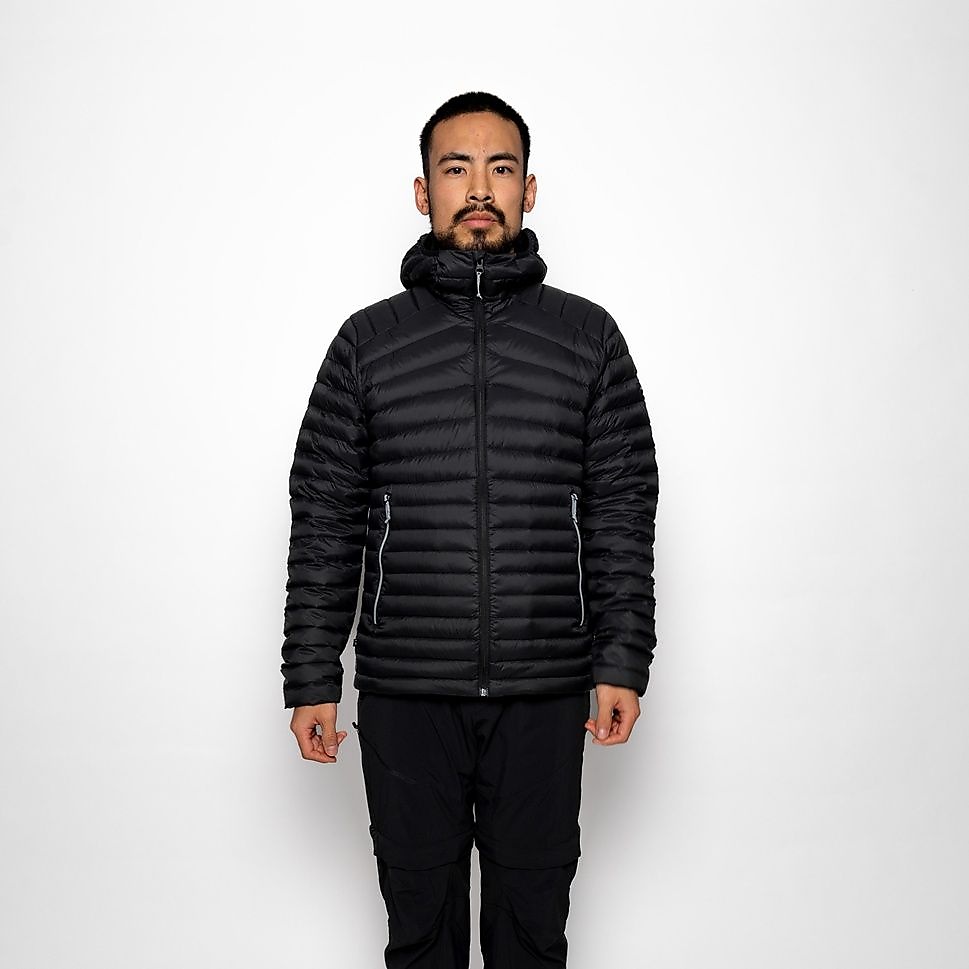 FORCLAZメンズダウンジャケット フード付きTREK100 BLK