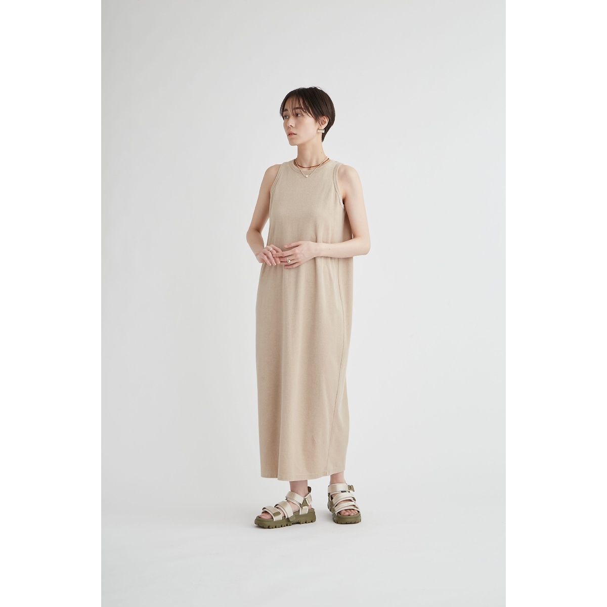 PlaXパイルコクーンワンピース